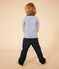 Boys' Stripy Lightweight Jersey T-shirt GAULOISE /MARSHMALLOW