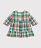 Babies' long-sleeved cotton gauze dress AVALANCHE white/MULTICO