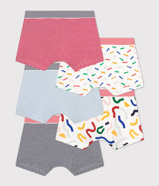 Children's Cotton Skateboard Boxers - 5-Pack multicolor