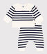 Babies' 2-piece stripy knit Breton top outfit
