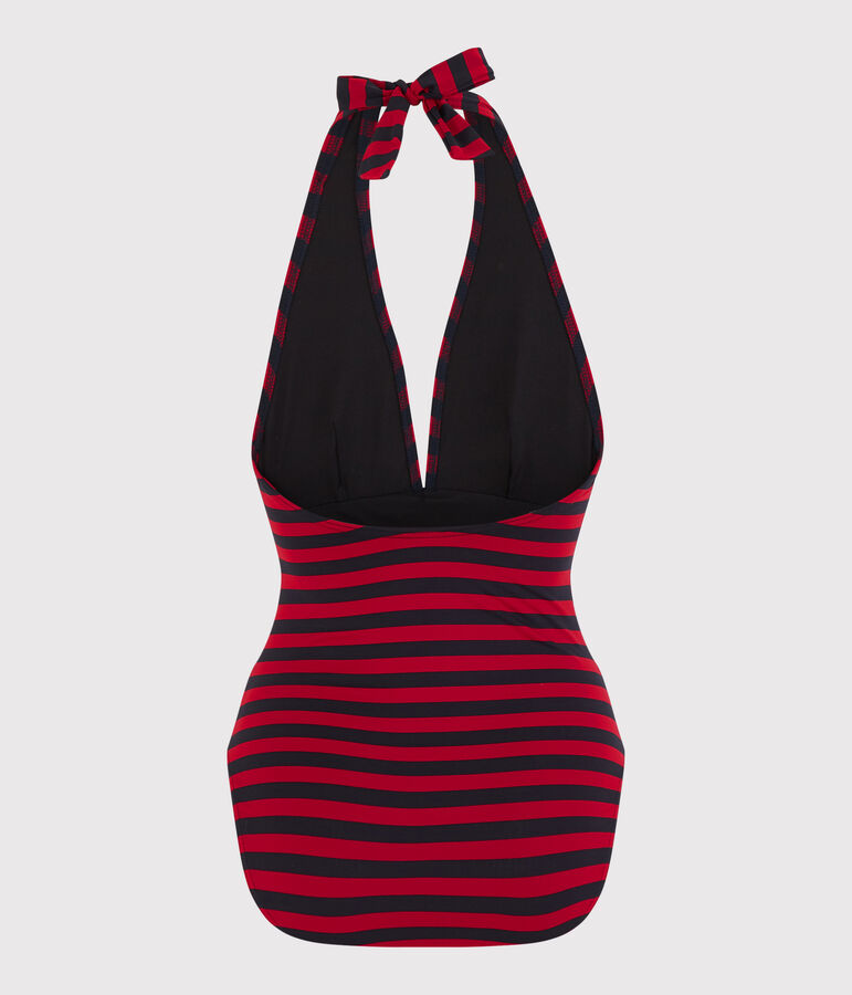 Women's Recycled One-Piece Swimsuit blue/red