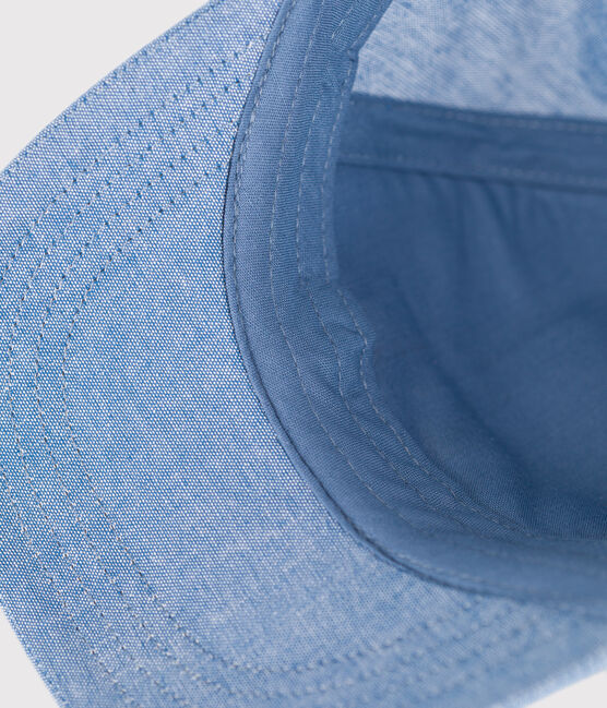 Babies' Petit Bateau cap in light-coloured denim DENIM CLAIR blue