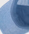 Babies' Petit Bateau cap in light-coloured denim DENIM CLAIR blue