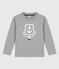 Tee-shirt manches longues en coton enfant garçon SUBWAY CHINE grey