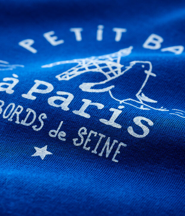 Baby Boys' Long-Sleeved Cotton T-Shirt blue