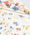 Girls' Short-Sleeved Floral Cotton Nightdress MARSHMALLOW white/MULTICO white