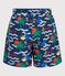 Children's printed swim shorts blue/multicolor