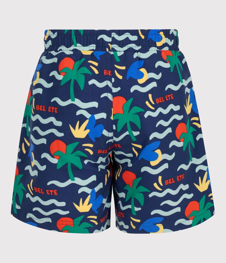 Children's printed swim shorts blue/multicolor