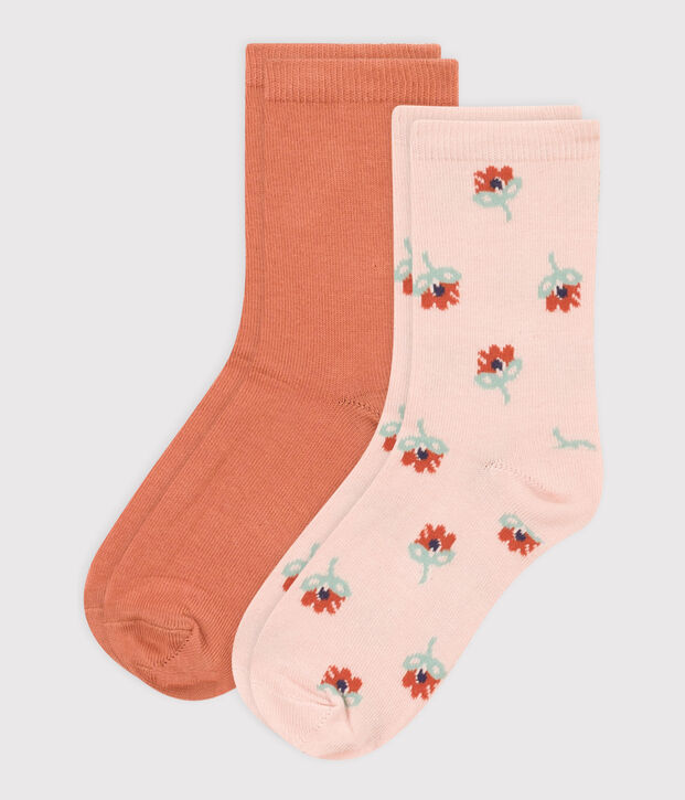 Girls' Floral Socks - 2-Pack multicolor