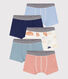 Boys' Cloud Patterned Cotton Boxer Shorts - 5-Pack