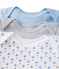 Pack of 3 baby boy bodysuits . white