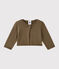 Baby girl's knit bolero SHITAKE brown