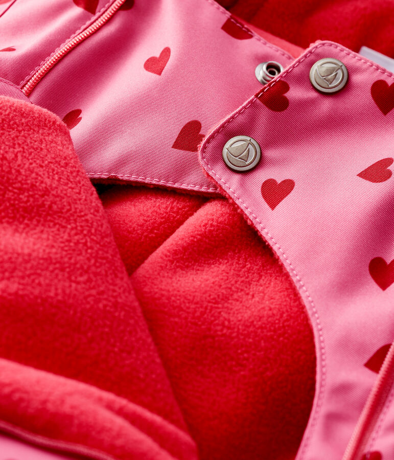 Baby girl's snowsuit CHEEK pink/TERKUIT red