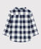 Babies' Cotton Shirt SMOKING blue/MARSHMALLOW white