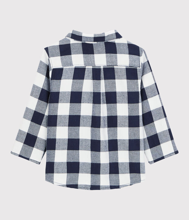Babies' Cotton Shirt blue/white