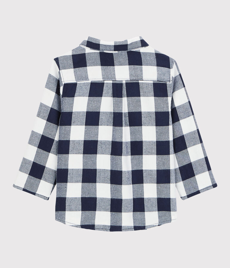 Babies' Cotton Shirt blue/white
