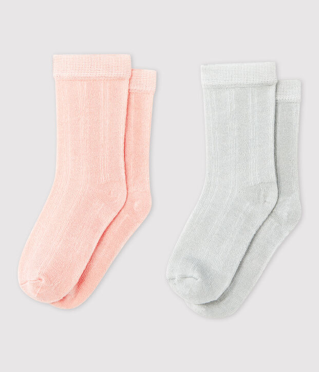 Baby Girls' Striped Socks - 2-Pack multicolor