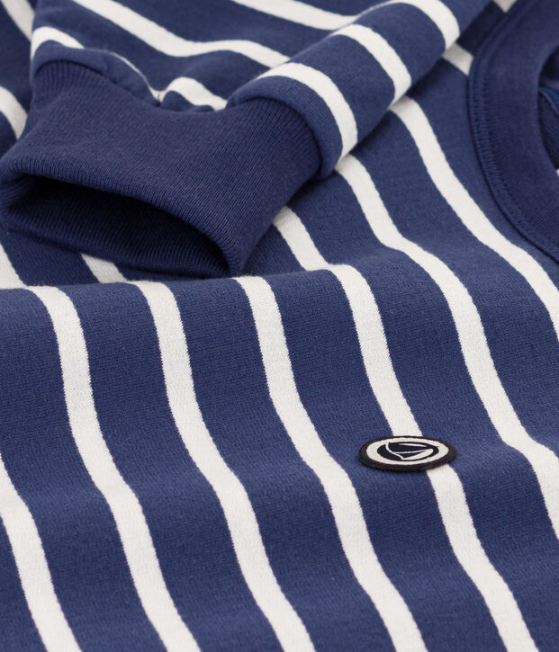 Children's Unisex Fleece Sweatshirt blue/white