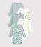 Pack of long-sleeved dragon-print cotton bodies for babies multicolor