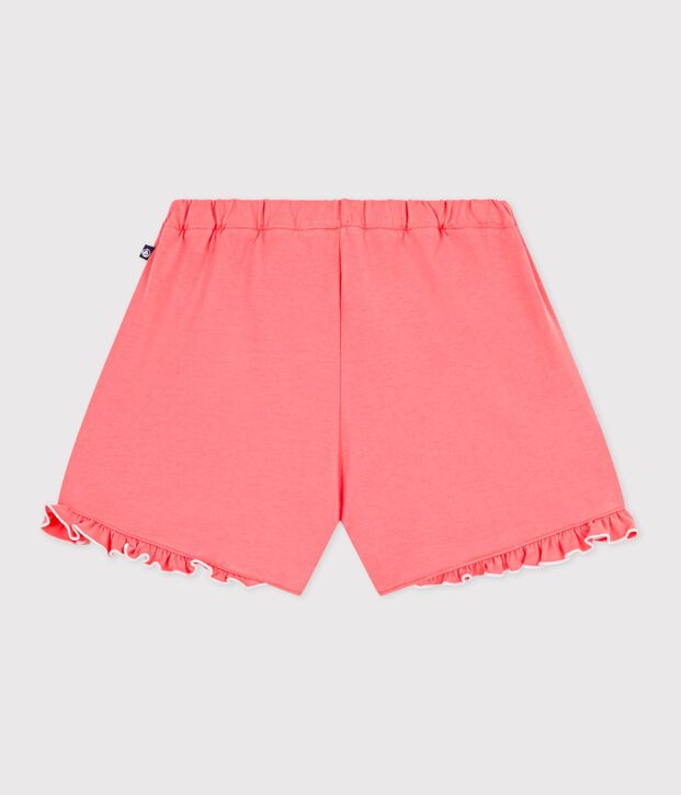 Children's plain cotton shorts pink