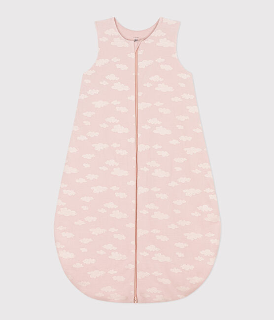 Babies' cloud themed 2 TOG velour sleeping bag SALINE /MARSHMALLOW