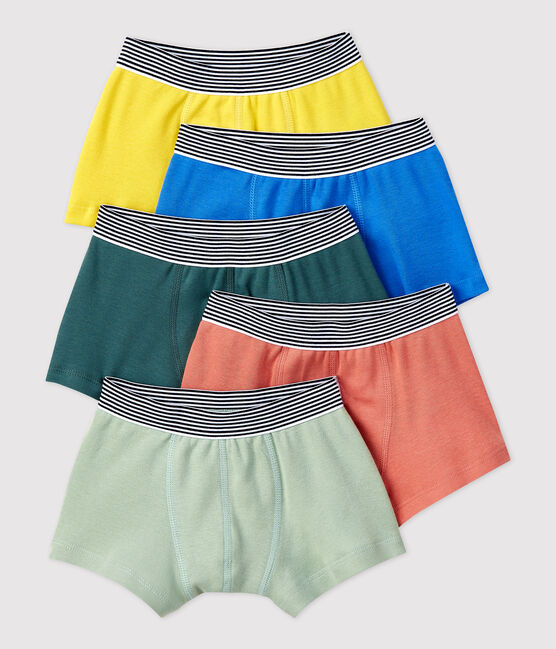 Boys' Plain Cotton Boxer Shorts - 5-Pack variante 1