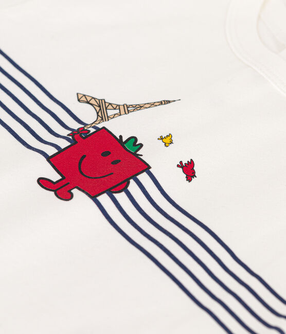 Babies' cotton Mr. Men and Little Miss T-shirt MARSHMALLOW white