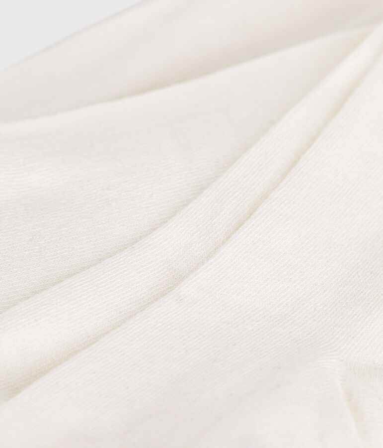 Children's plain cotton tights MARSHMALLOW white