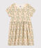 Girl's Short-sleeved Printed Cotton Dress AVALANCHE white/MULTICO