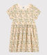Girl's Short-sleeved Printed Cotton Dress