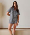 Women's striped buttoned cotton short pajamas SMOKING blue/MARSHMALLOW white