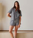 Women's striped buttoned cotton short pajamas