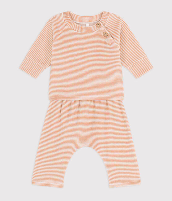 Babies' Cotton Velour Clothing - 2-Piece Set VINTAGE /MARSHMALLOW