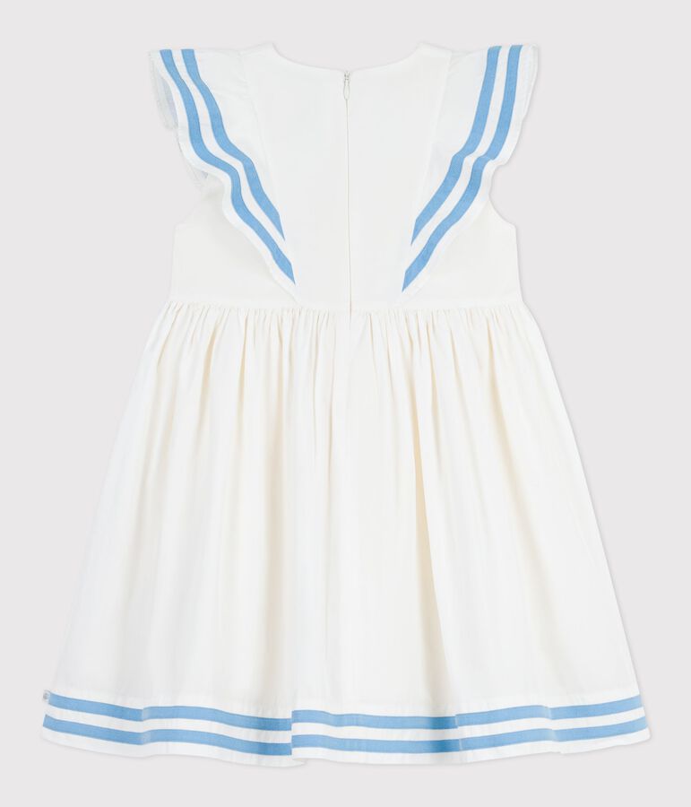Children's sleeveless cotton dress white