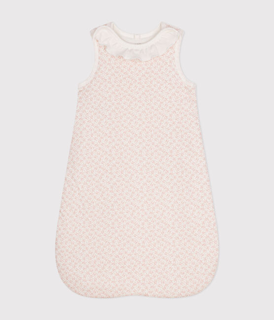 Babies' Floral Cotton TOG 2 Sleeping Bag MARSHMALLOW /PANTY