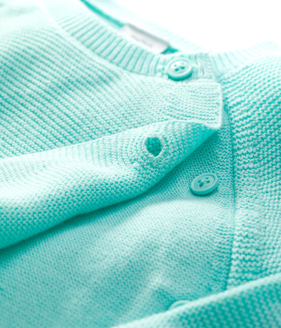 Babies' Blue Organic Cotton Knit Cardigan VERGLAS blue