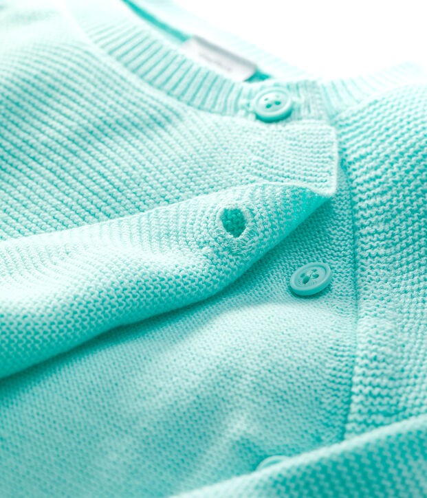 Babies' Blue Organic Cotton Knit Cardigan blue