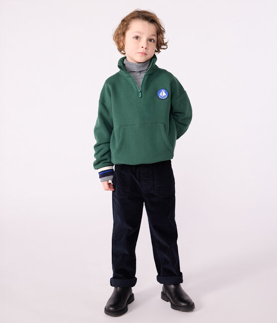 Children's plain shawl collared cotton sweatshirt WILLOW