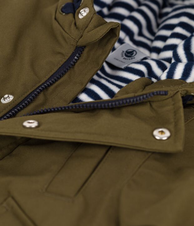 Babies' Water-Repellent Parka green