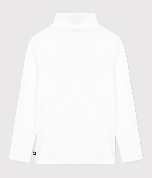 Women's Iconic roll neck cotton T-shirt white