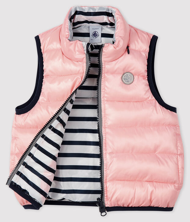 Baby's reversible puffer jacket pink