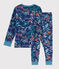 Boys' Jungle Print Tube Knit Pyjamas MEDIEVAL blue/MULTICO white