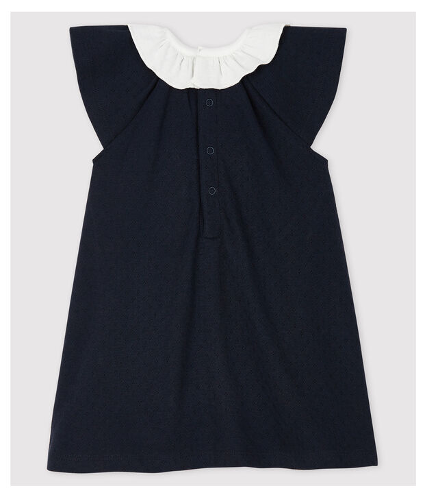 Baby Girls' Ribbed Bodysuit with Collar SMOKING