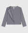 Children's stripy cotton cardigan SMOKING blue/MARSHMALLOW white