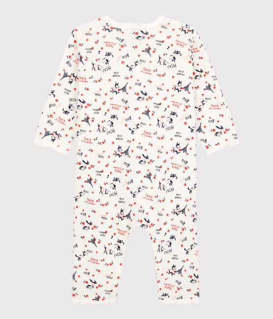 Babies' Paris Organic Cotton Sleepsuit MARSHMALLOW white/MULTICO white