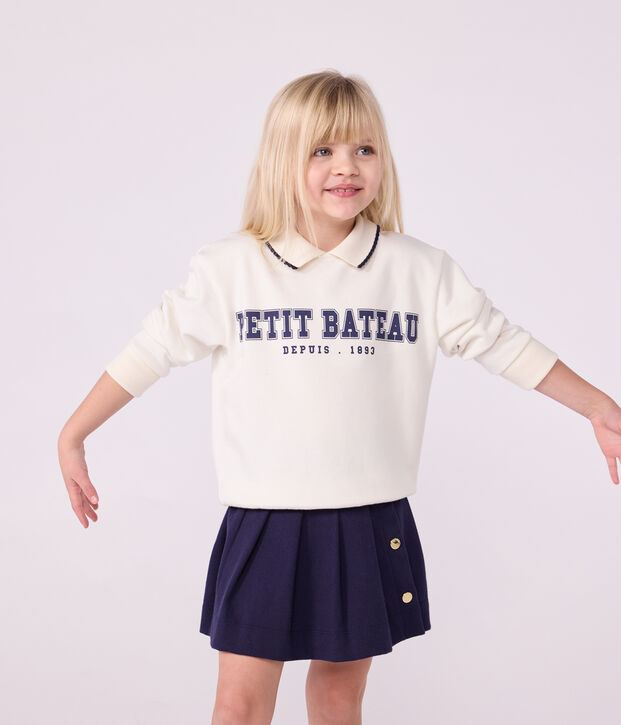 Children's printed cotton sweatshirt MILK
