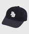 Baby Boys' Terry Cap with Badge. SMOKING blue/MARSHMALLOW white