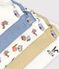 Pack of long-sleeved animal-print cotton bodies for babies multicolor