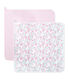 Set of 2 baby's striped and printed coverlets