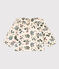 Babies' Long-Sleeved Patterned Cotton Gauze Blouse AVALANCHE white/MULTICO